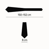 Brianze 8 Cm Lacivert Mavi Çizgili Arma Desenli Kravat