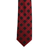 Brianze Siyah Kareli Bordo Slim Kravat SKS-3