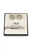 Brianze Kol Düğmesi ve Kravat İğnesi Set KD-35