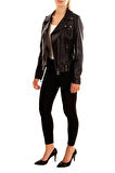 Deri Ceket Biker METAL BONES