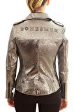 Deri Ceket Biker METAL BONES