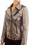 Deri Ceket Biker METAL BONES