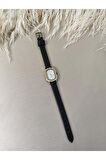 Quartz Retro Minimal Vintage Deri Kordon Kadın Kol Saati Eskitilmiş Kasa