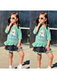 BYASAF KİDS CHEESE  BASKILI ELBİSE