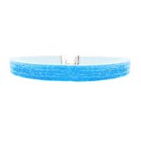 Mavi Renk Kadife Kadın Choker Kolye