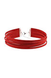 Kırmızı Renk Süet Kadın Choker Kolye