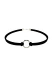 Siyah Renk Süet Kadın Round Choker Kolye