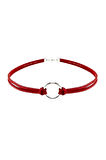 Taba Rengi Kadın Süet Round Choker