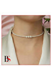 İnci Kadın Choker Kolye