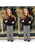 6023 TÜLLÜ LEOPAR İSPANYOL PANTOLON TAKIM