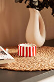 Kırmızı Çizgili Tealight Mumluk