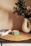 Yeşil Çizgili Tealight Mumluk