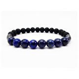 Lapis Lazuli & Oniks & Hematit Doğal Taş Erkek Bileklik
