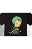 Roronoa Zoro Logo Animasyon Tişört Çocuk T-shirt