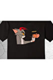 Tom And Jerry Devil Kedi Fare Çizgi Film Tişört Çocuk T-shirt