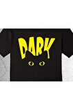 Dark Cat Illüsion Kedi Retro Tişört Çocuk T-shirt