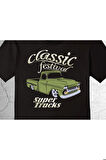 Classic Car Pick-up Festival Süper Trucks Tişört Çocuk T-shirt