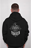 Sen Vardın Kartal Kara Kartal Eagle Sweatshirt Unisex Kapüşonlu Hoodie