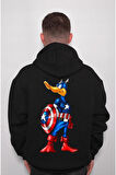 Captain Daffy Kaptan Ördek Duck Sweatshirt Unisex Kapüşonlu Hoodie