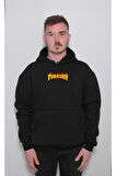 Trasher Magazine Logo Alev Sweatshirt Unisex Kapüşonlu Hoodie