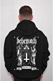 Behemoth Satanist Haç Koç Kafası Sweatshirt Unisex Kapüşonlu Hoodie