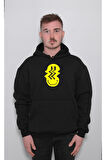 Sbtly Emoji Gülen Surat Sweatshirt Unisex Kapüşonlu Hoodie
