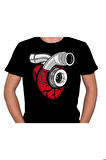 Kalp Heart Motor Turbo Araba Car Modifiye Tişört Unisex T-shirt