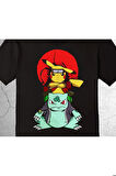 Naruto Pikachu Balbazar Bulbasaur Anime Ninja Japanese Tişört Çocuk T-shirt