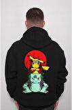 Naruto Pikachu Balbazar Bulbasaur Anime Ninja Japanese Sweatshirt Unisex Kapüşonlu Hoodie