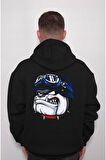 Pitbull Dog Fly Pilot Köpek Vahşi Sweatshirt Unisex Kapüşonlu Hoodie