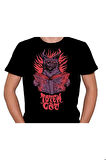 Totem Cat Okuyan Şeytan Kedi Devil Tişört Unisex T-shirt