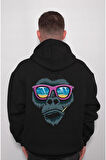 Maymun Goril Monkey Glasses Summer Beach Sweatshirt Unisex Kapüşonlu Hoodie