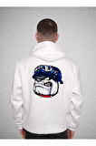 Pitbull Dog Fly Pilot Köpek Vahşi Sweatshirt Unisex Kapüşonlu Hoodie