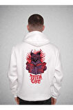 Totem Cat Okuyan Şeytan Kedi Devil Sweatshirt Unisex Kapüşonlu Hoodie