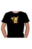 Homer Simpson Beer Pikachu Pikaçu Pokemon Tişört Unisex T-shirt