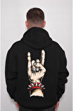 Rock And Roll Heavy Metal Bileklik Müzik Music Sweatshirt Unisex Kapüşonlu Hoodie