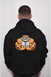 Pitbull Bulldog Gym Fitness Bodybuilding Sporcu Köpek Sweatshirt Unisex Kapüşonlu Hoodie