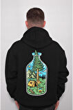 Doğa Camping Çadır Kamp Ateş Doğal Yaşam Şişe Bootle Sweatshirt Unisex Kapüşonlu Hoodie