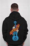 Guitar Gitar Remember Me Skull Kuru Kafa Flowers Sweatshirt Unisex Kapüşonlu Hoodie