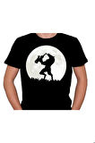 Kurt Wolf Saksafon Music Dolunay Tişört Unisex T-shirt