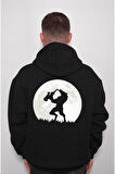 Kurt Wolf Saksafon Music Dolunay Sweatshirt Unisex Kapüşonlu Hoodie
