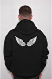 Angel Melek Kanat Tüy Iyilik Sweatshirt Unisex Kapüşonlu Hoodie