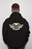 Harley Davidson Motorcycle Orange Bar Sweatshirt Unisex Kapüşonlu Hoodie