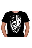 Ride Or Die Sürücü Skull Kuru Kafa Tişört Unisex T-shirt