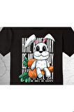 Tavşan Havuç Be Nice Be Happy Rabbit Tişört Çocuk T-shirt