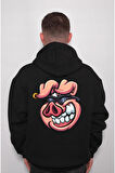 Şanslı Domuz Style Glasses Pig Sweatshirt Unisex Kapüşonlu Hoodie