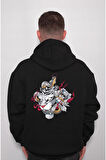 Tiger Snake Kaplan Yılan Animal Hayvanlar Sweatshirt Unisex Kapüşonlu Hoodie
