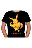 Pokemon Pikachu Pika Chulift GYM Fitness Tişört Unisex T-shirt