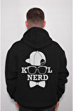 Kool Nerd Havalı İnek Gözlük Papyon Kep Sweatshirt Unisex Kapüşonlu Hoodie