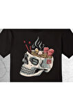Sushi Skull Kuru Kafa Spagetti Chinese Food Tişört Çocuk T-shirt